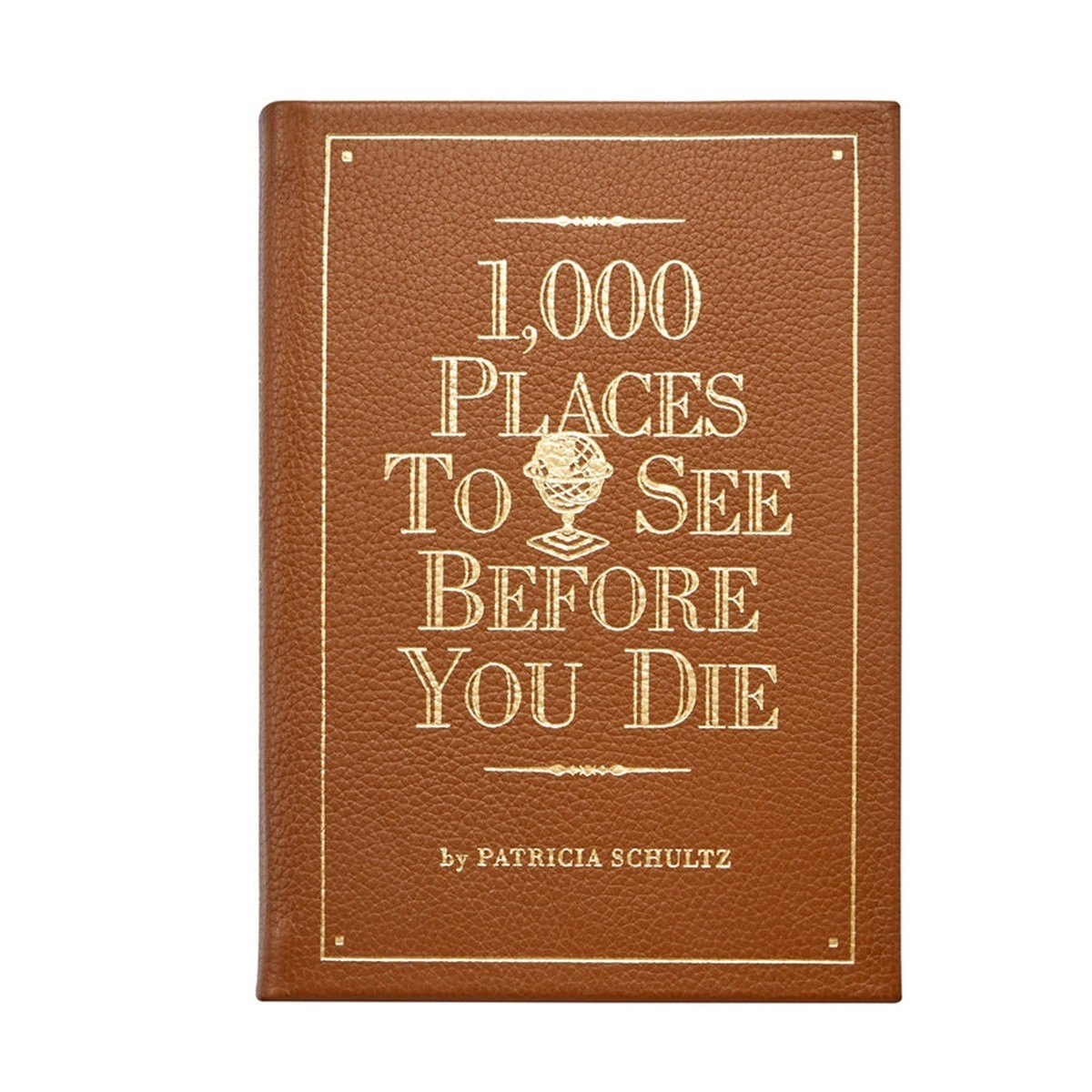 Graphic Image 1,000 Places to See Before You Die Tan Genuine Leather