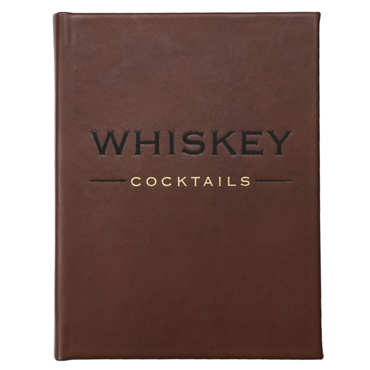 Graphic Image Whiskey Cocktails Brown Genuine Leather