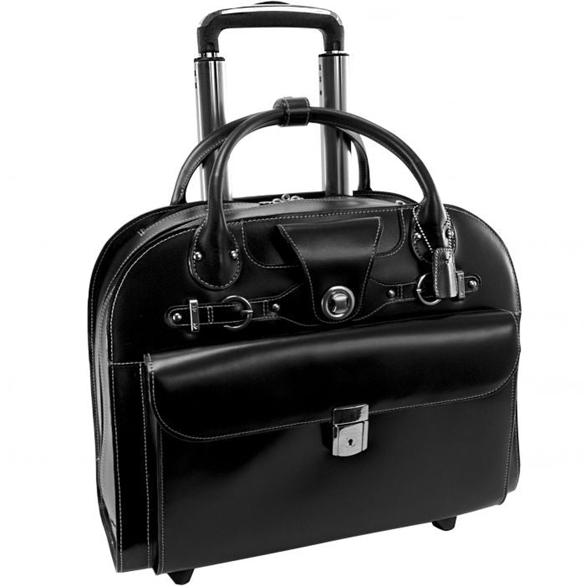 McKlein USA EDGEBROOK | 15 Leather Wheeled Laptop Briefcase