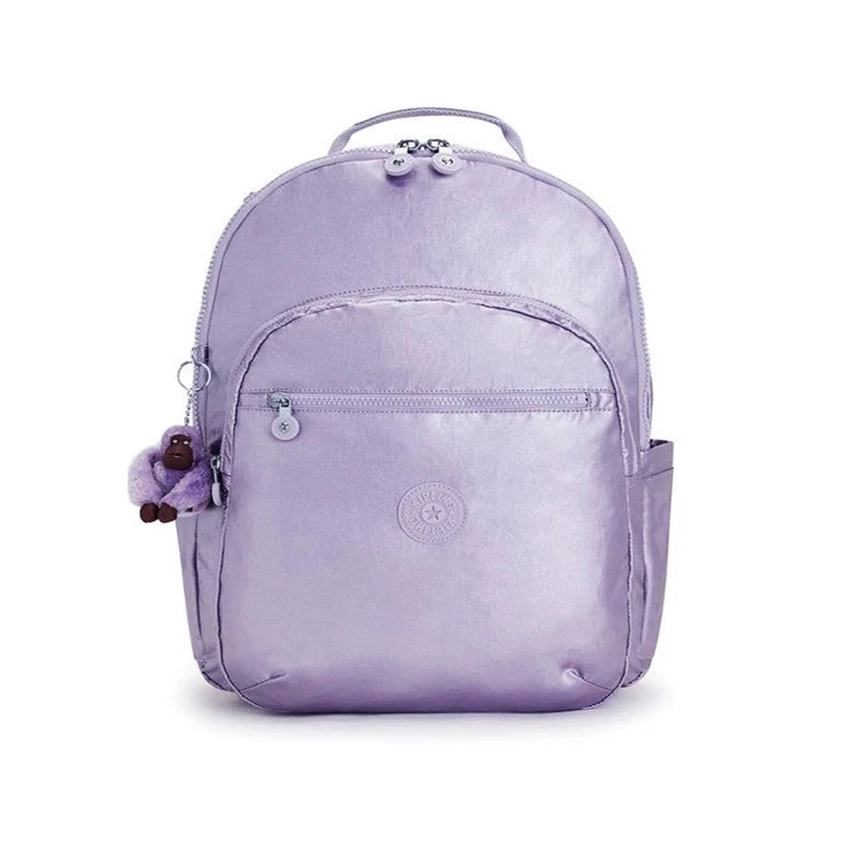 Kipling Seoul Extra Large Metallic 17" Laptop Backpack - Frosted Lilac Metallic