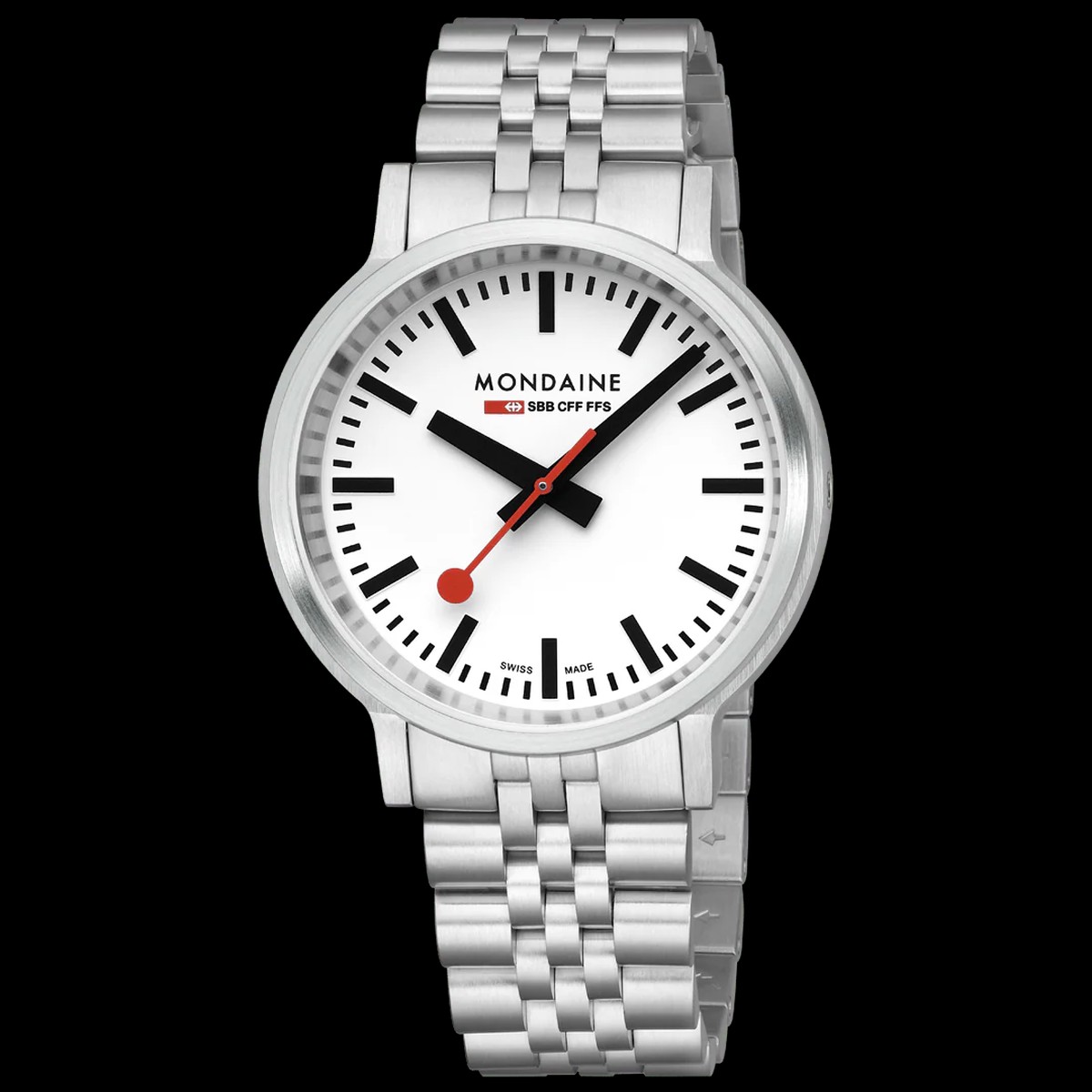 Mondaine stop2go Stainless Steel, 41 mm