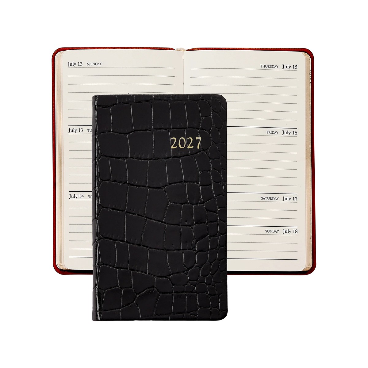 Graphic Image 2027 5" Pocket Datebook Croc Leather