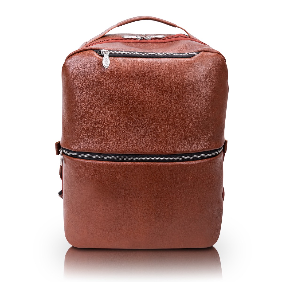 McKlein USA East Side 17" Leather 2-In-1 Laptop & Tablet Convertible Travel Backpack & Cross-Body
