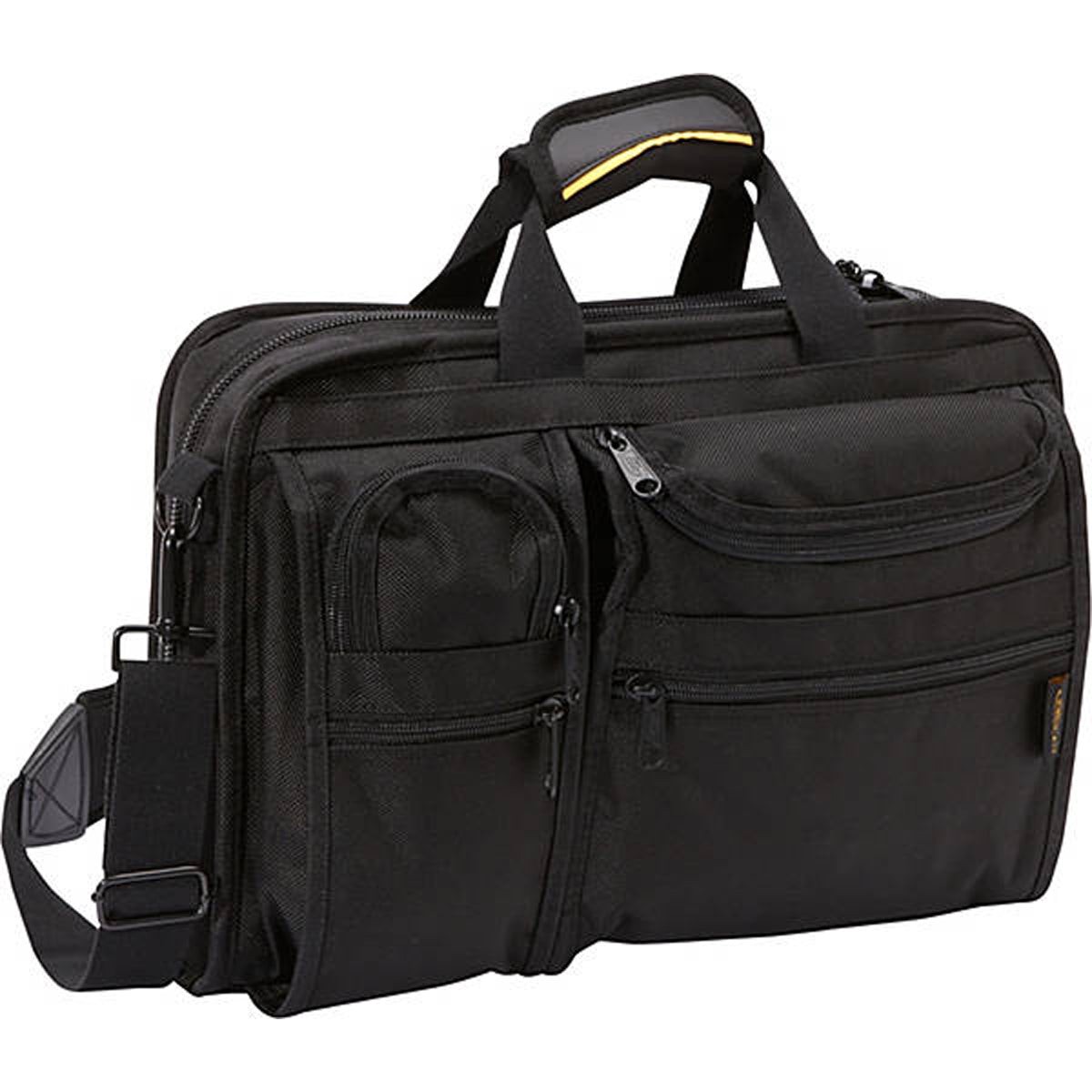 A.SAKS Ballistic Nylon Organizer Brief 8 Pocket w/Laptop Compartment