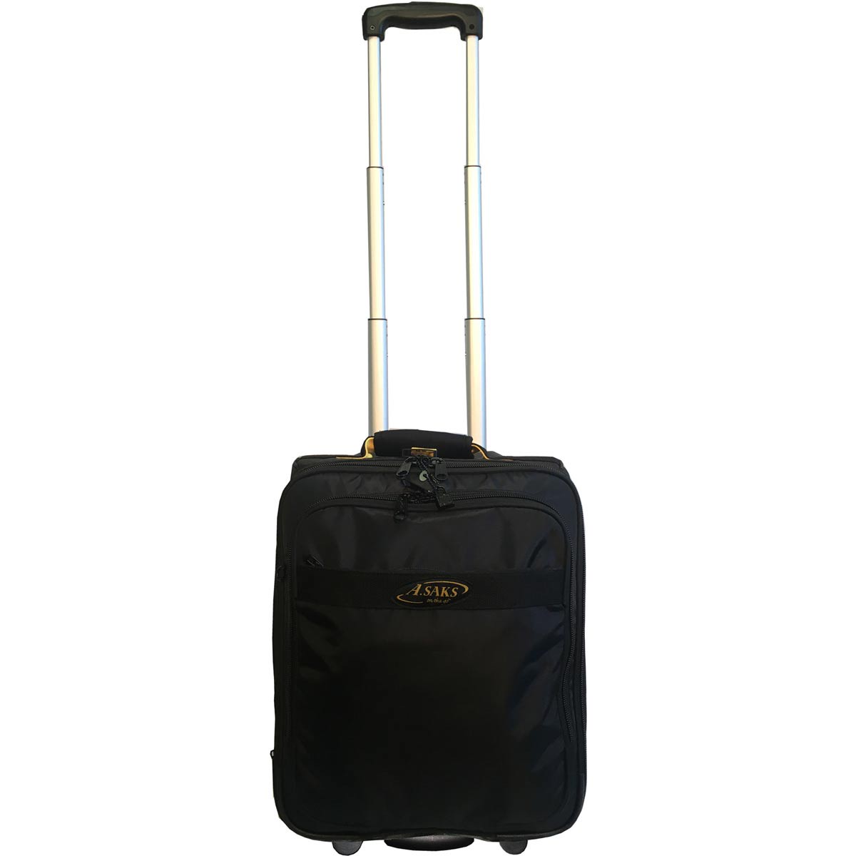A.SAKS EXPANDABLE Upright 17" 2-Wheel Wheeled Boarding Bag
