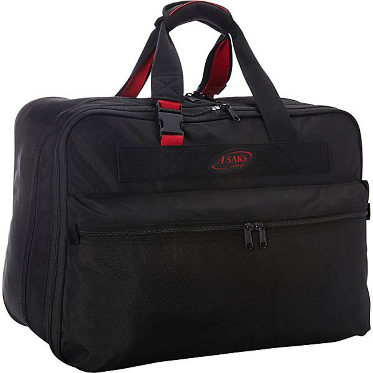 A.SAKS Lightweight Foldable Duffel Bags (21, Black/Red)