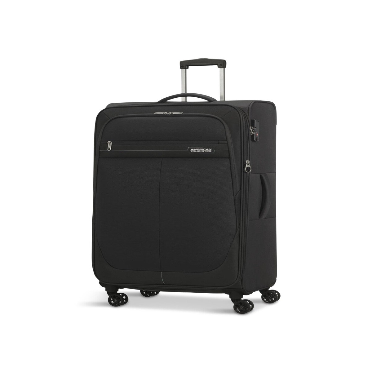 American Tourister Deep Dive Large 80cm Suitcase Black Grey