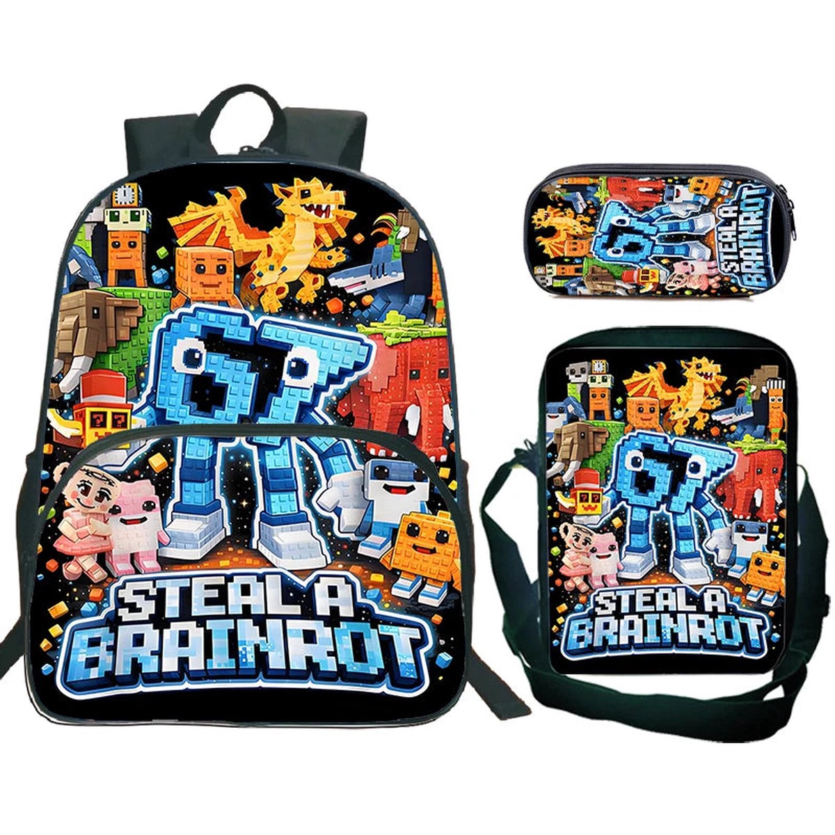 3-Piece Kids School Backpack Set