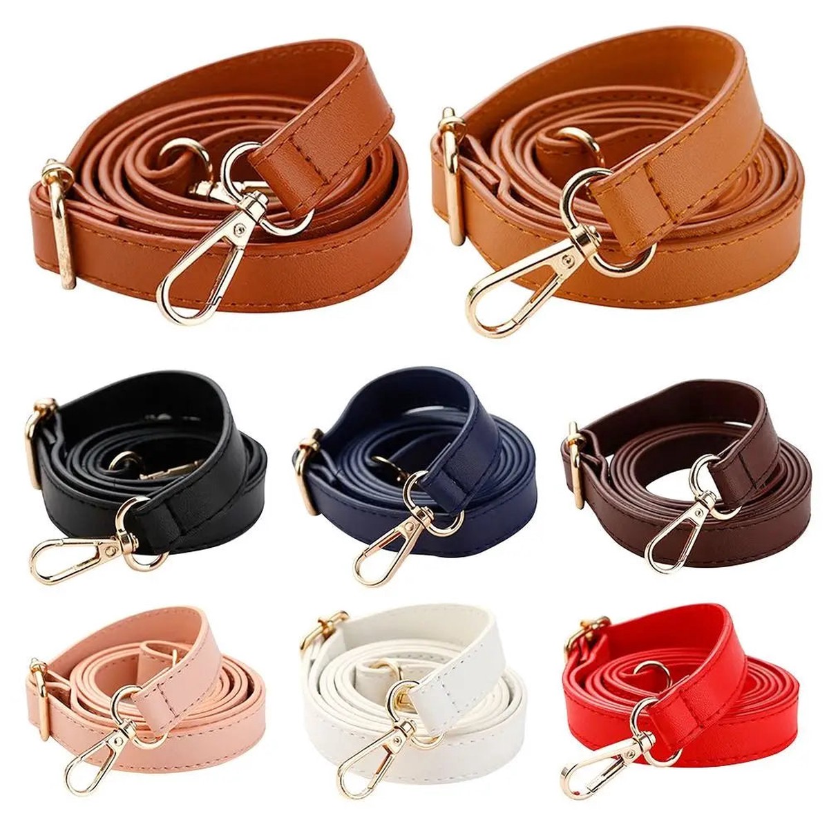 Adjustable Leather Shoulder Bag Strap