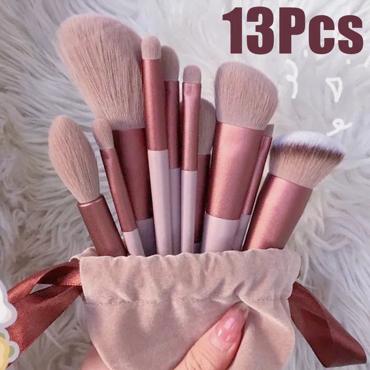 13-Piece Professional Makeup Brush Set for Eyeshadow and Foundation