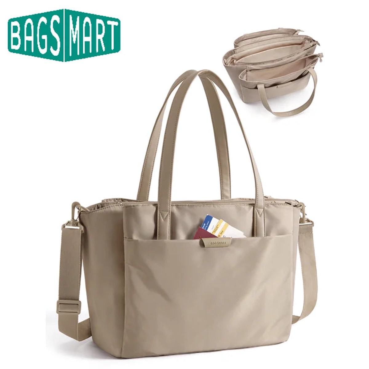 4-Compartment Premium Women's Laptop Tote Bag