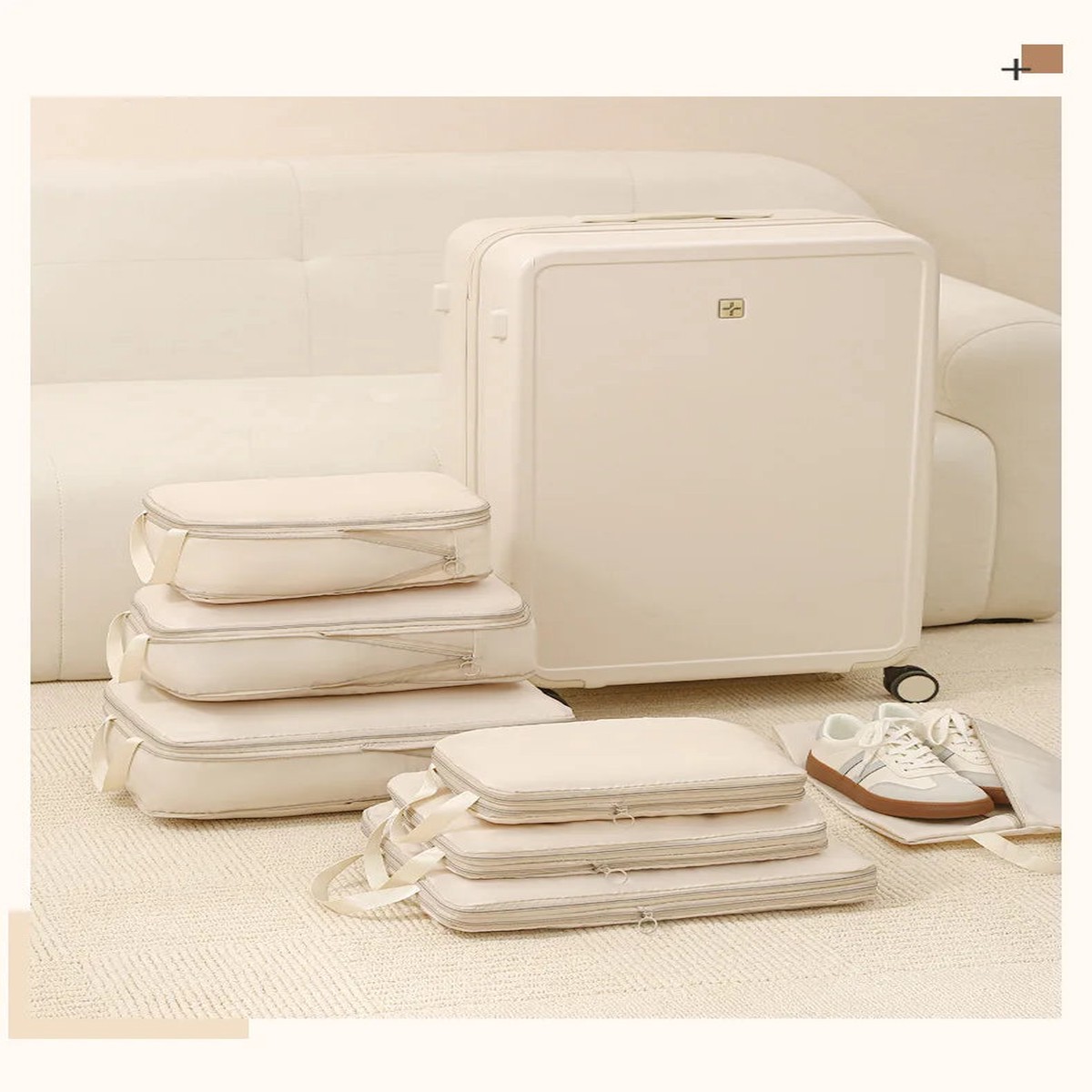 4-Piece Compressible Travel Storage Cube Set