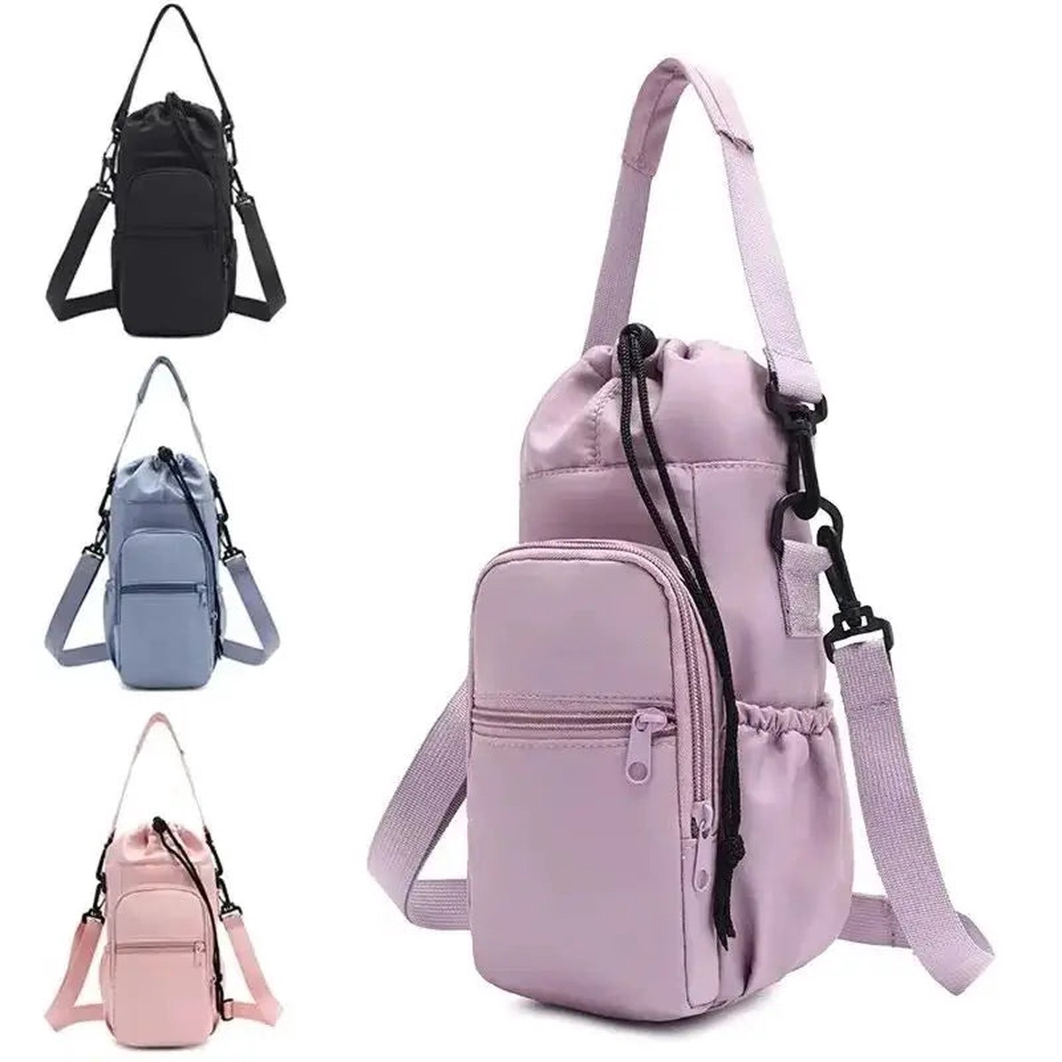 Adjustable Strap Thermal Water Bottle Bag