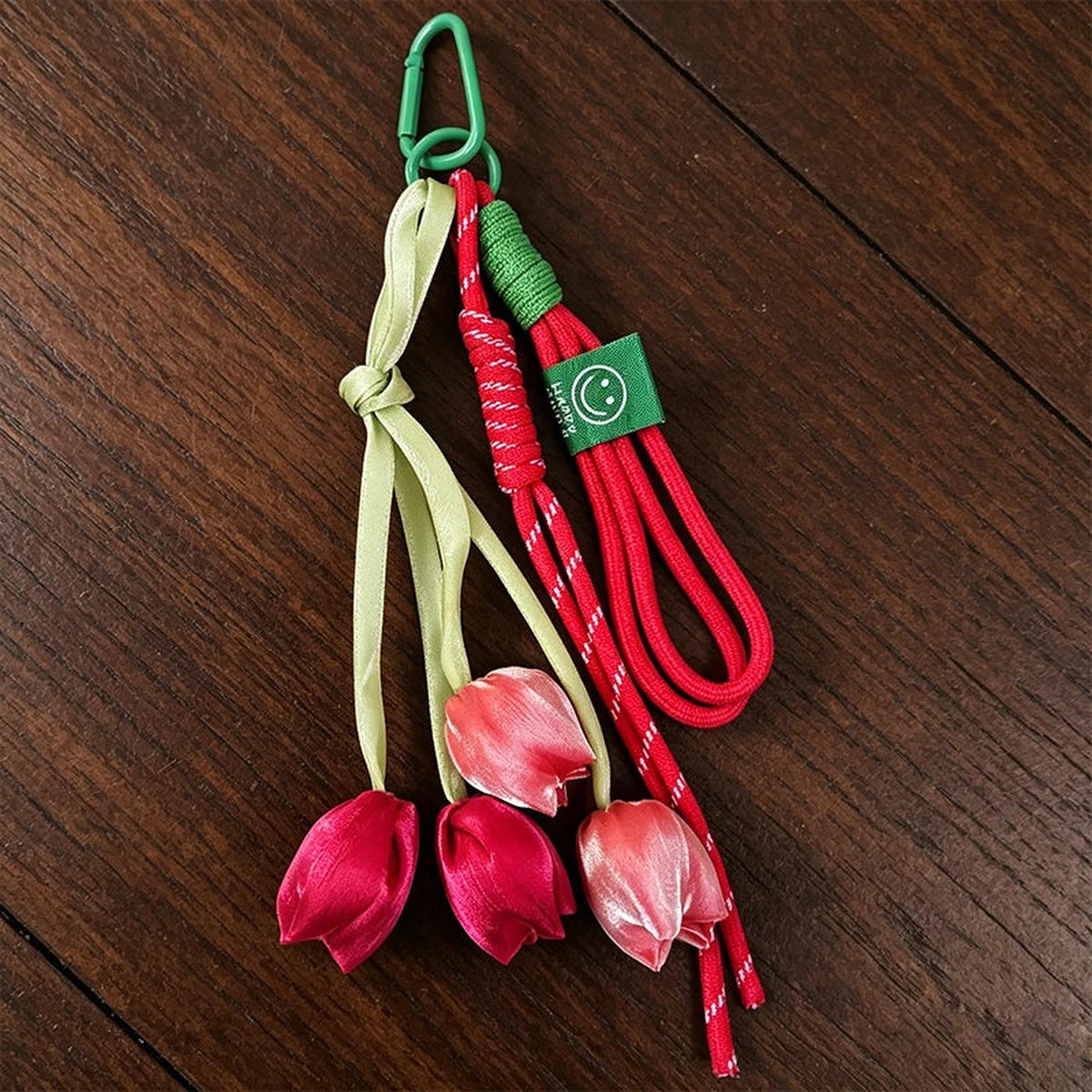 Aesthetic Tulip Flower Bag Charm Keychain