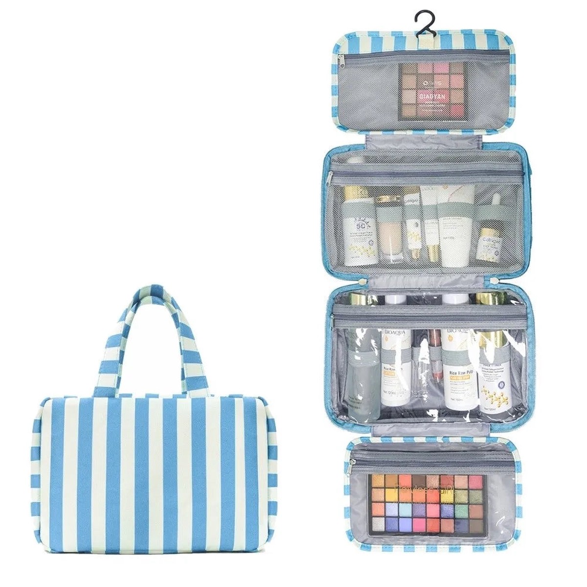 4-Fold Hanging Travel Toiletry Bag