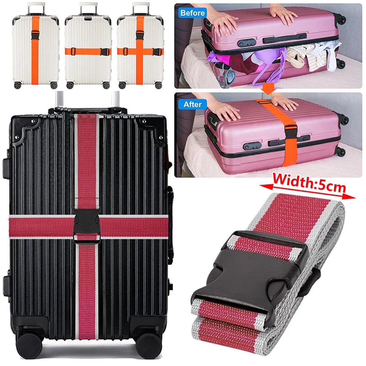 Adjustable Luggage Strap for Secure Packing