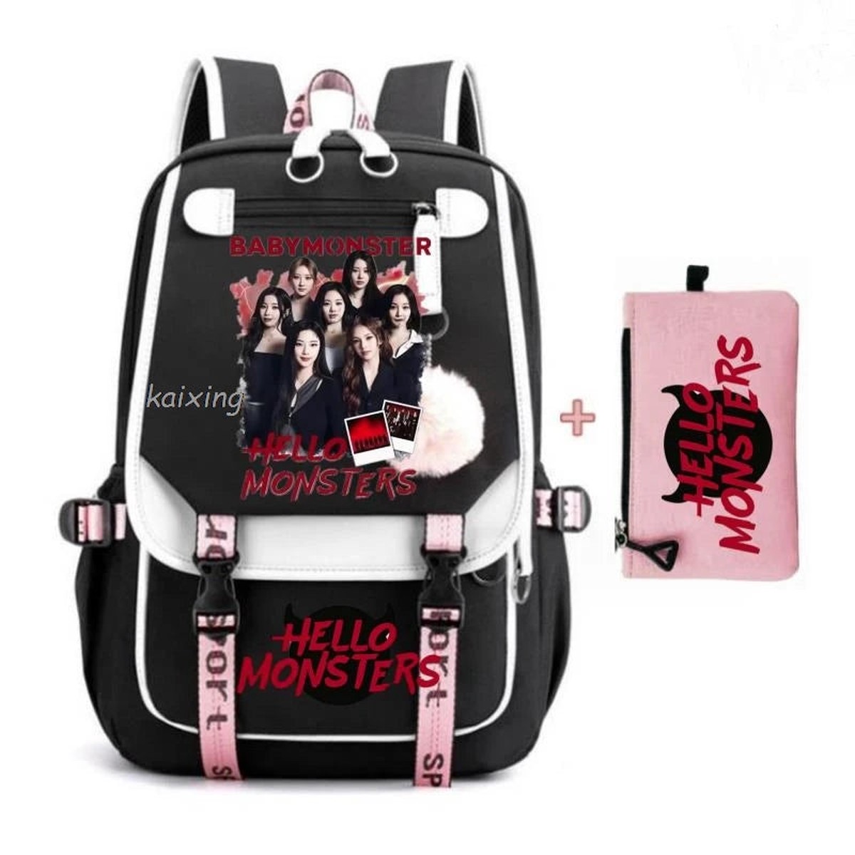 2-Pack Canvas School Backpack Set for Students