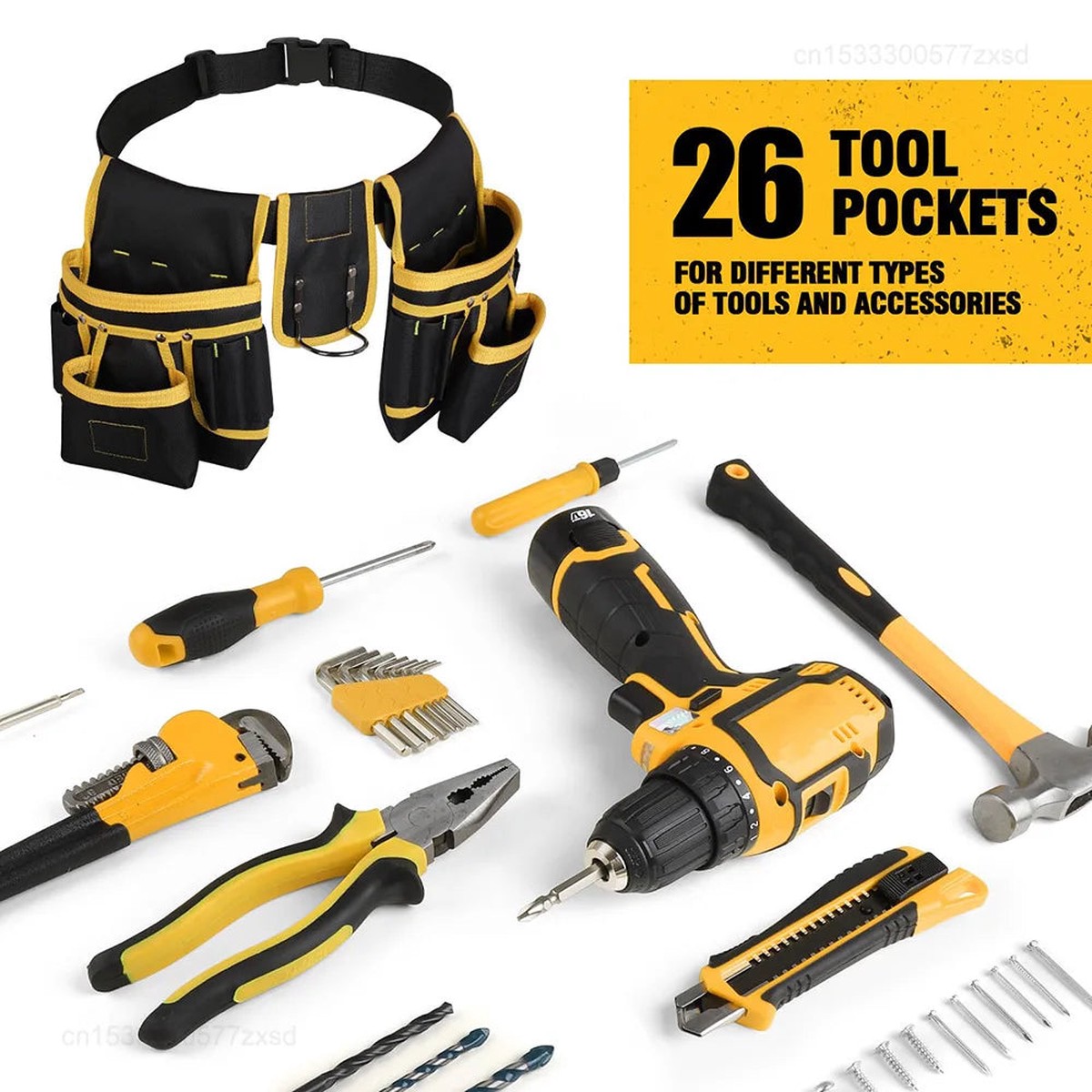 Adjustable Utility Tool Belt Bag