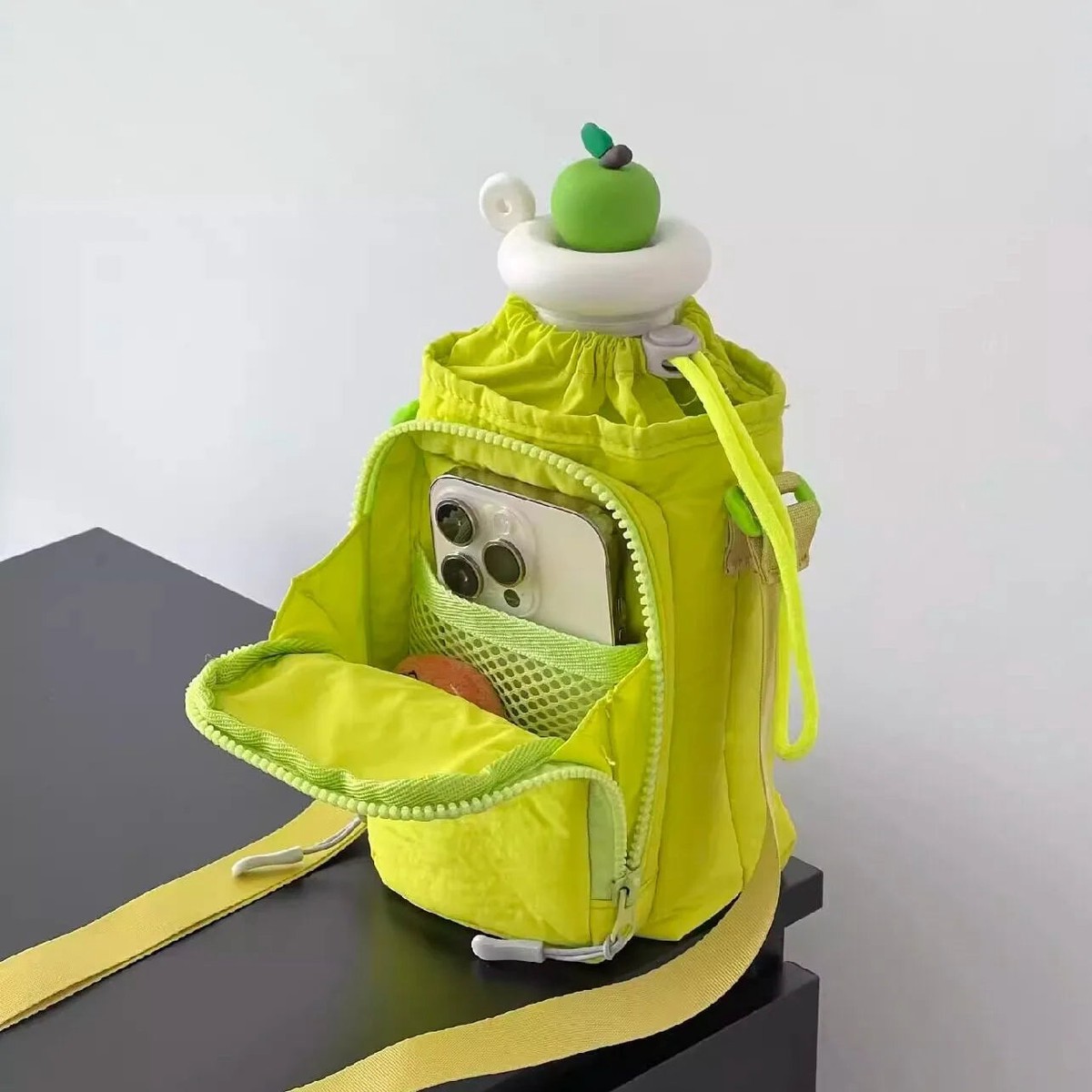 Adjustable Water Bottle Carrier Bag with Phone Pocket