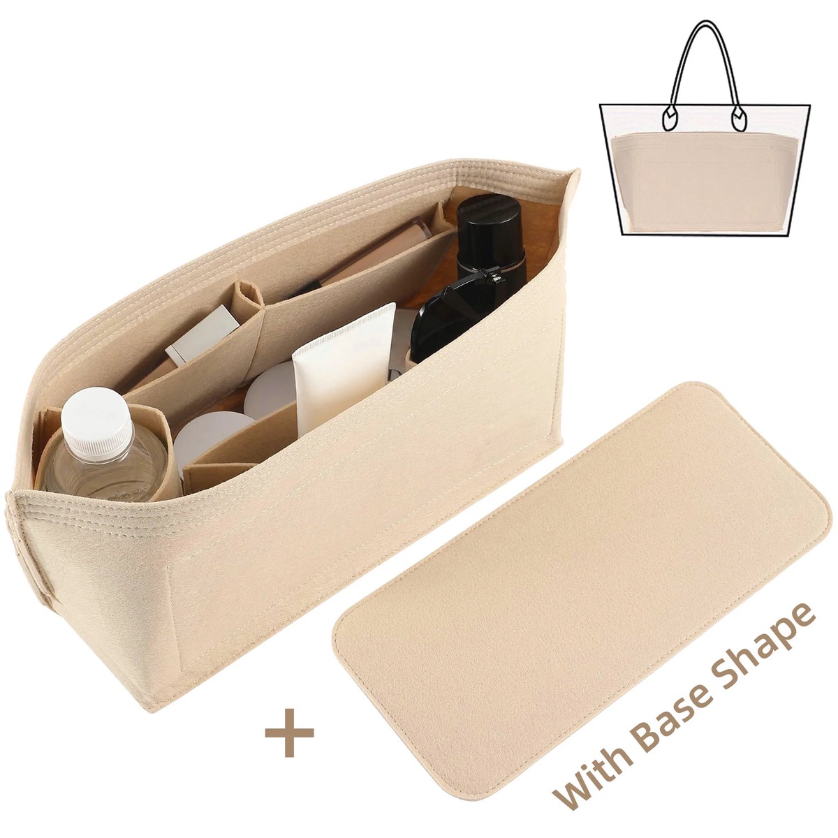 2-Piece Felt Purse Organizer Insert Set