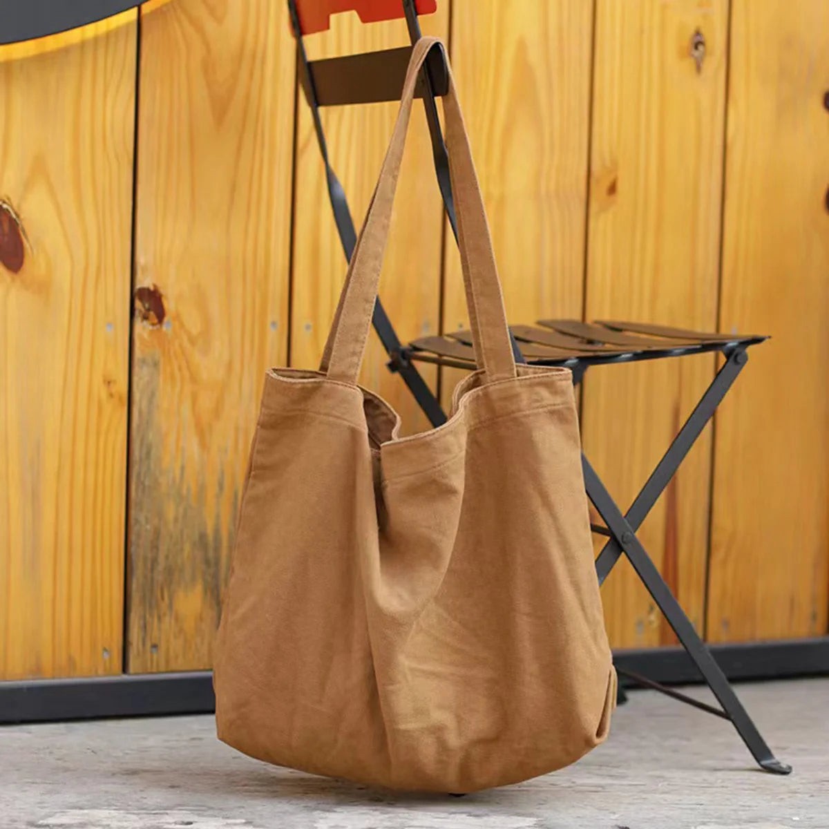 Large Canvas Shoulder Tote Bag for Women