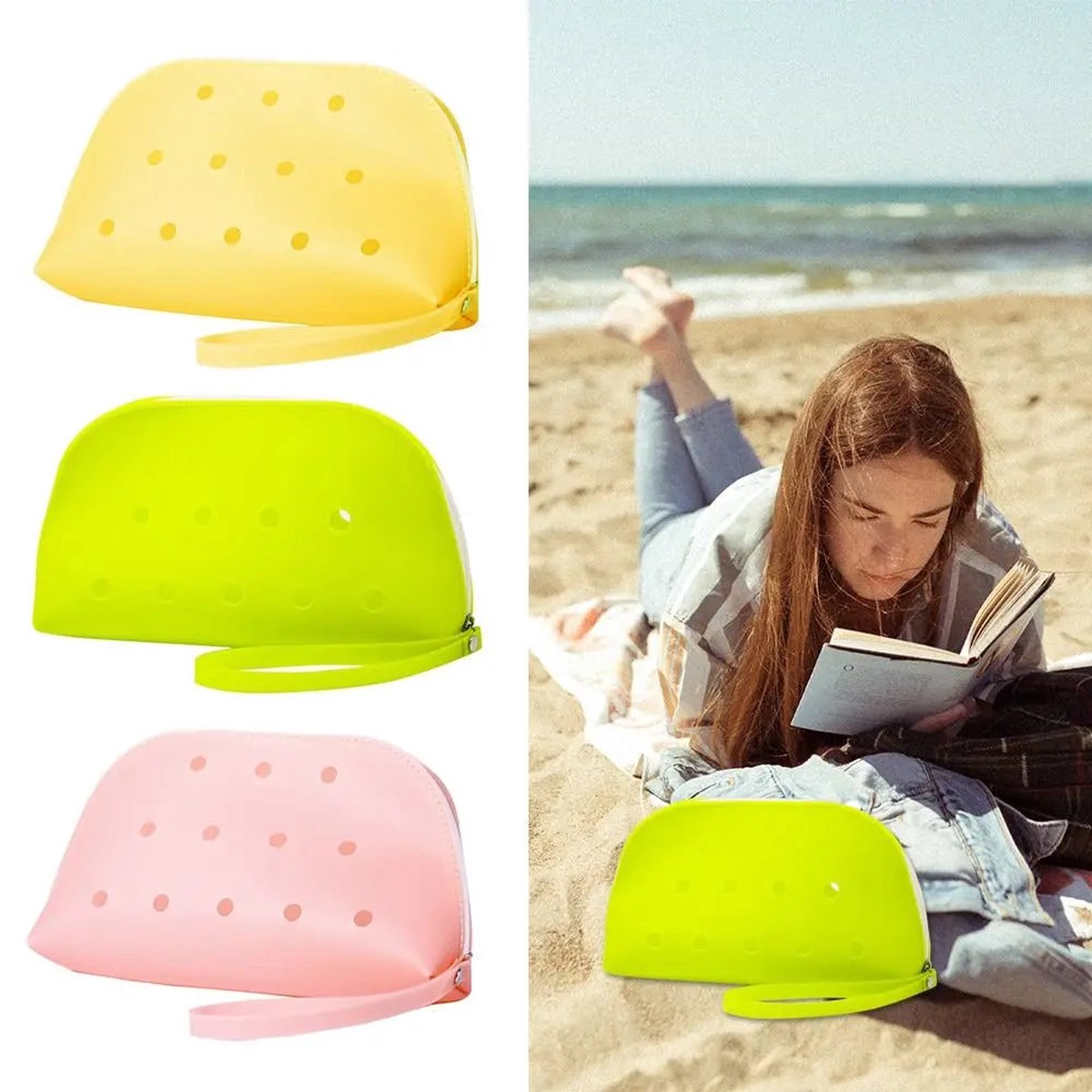 Silicone Coin Pouch with Drainage Holes